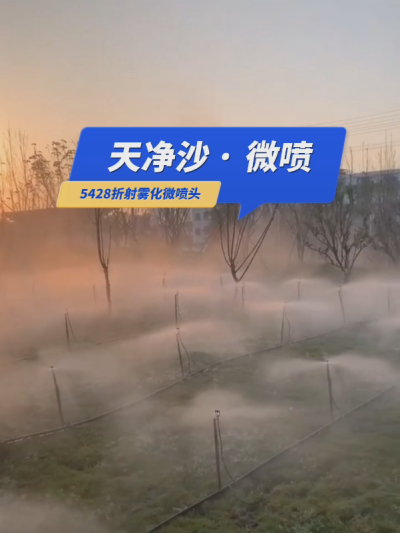 【天净沙&middot;微喷】枯藤老树昏鸦，草地仙境人家，地插微喷雾化，夕阳西下，灌溉，你问，我答！#5428折射雾化微喷头 #微喷 #华维集团