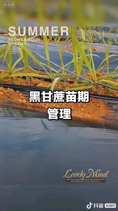 2025年11月份种下去的黑甘蔗苗