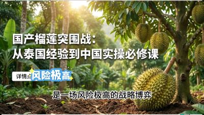 第一节：榴莲突围战：选址决策指南，告别赌运气，用硬指标圈定&ldquo;优生，课程：《国产榴莲突围战：从泰国经验到中国实操的8堂必修课（高阶实战版）》