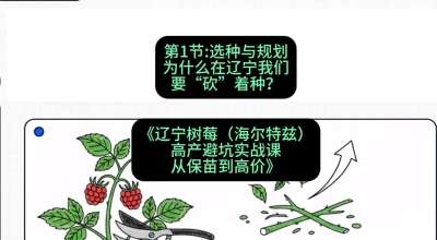 第一节： 选种与规划&mdash;&mdash;为什么在辽宁我们要&ldquo;砍&rdquo;着种？，课程：《辽宁树莓（海尔特兹）高产避坑实战课：从保苗到高价》