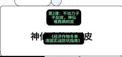 第2节：【物理手段】不动刀子不刮皮，神仙难救病树皮，课程：《经济作物冬季清园&middot;实战防坑指南》#识农AI