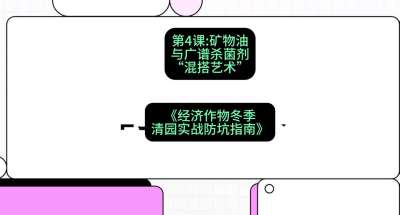 第4节：【替代方案】矿物油与广谱杀菌剂的&ldquo;混搭艺术&rdquo;，课程：《经济作物冬季清园&middot;实战防坑指南》#识农AI